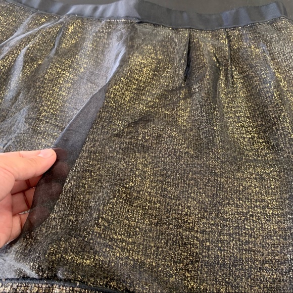 Ann Taylor Loft Gold and black mini skirt - Picture 11 of 12